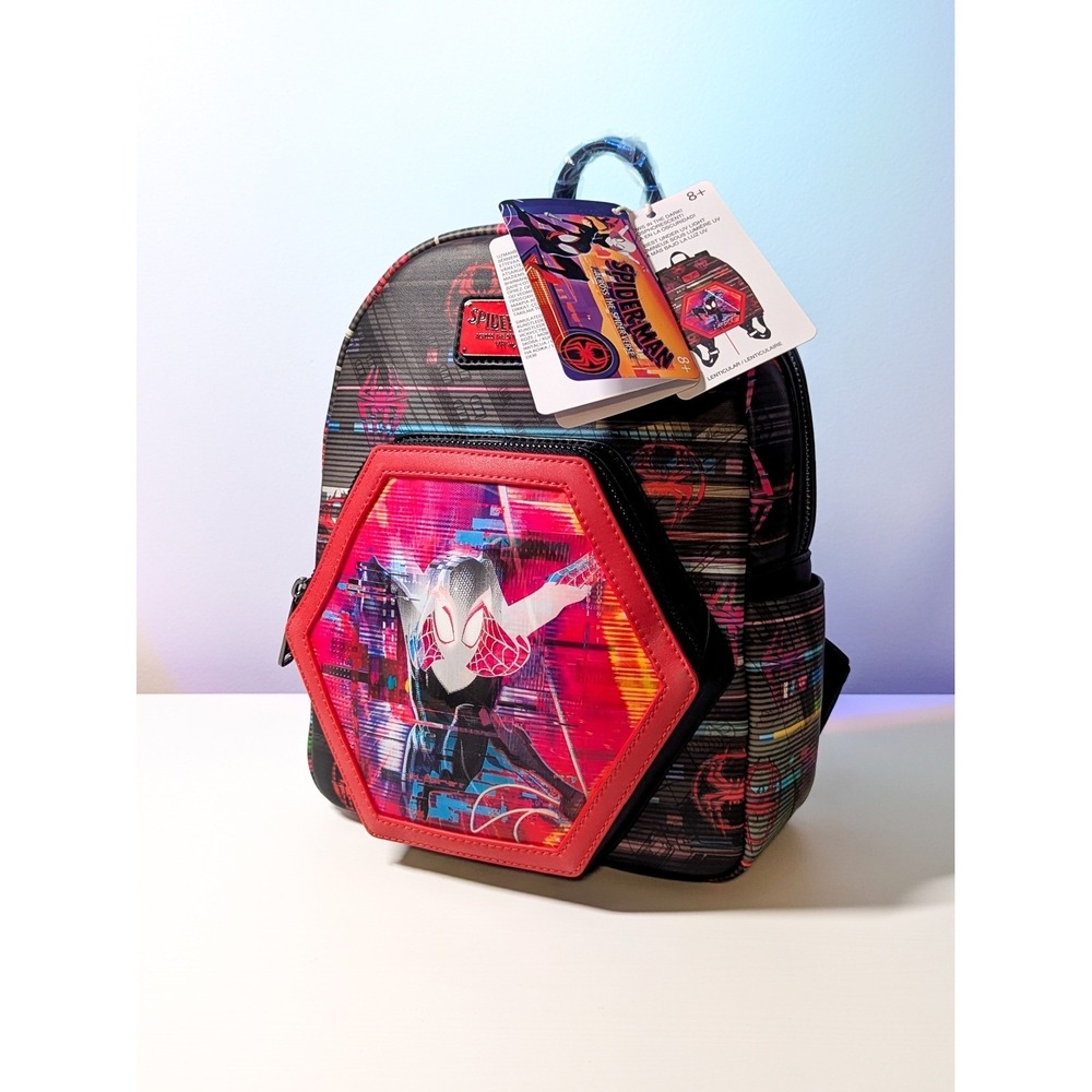 NWT Loungefly Spider-Man Across The Spider-Verse Lenticular Mini Backpack Marvel